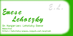 emese lehotzky business card